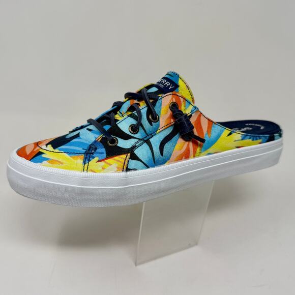 Sperry Top Sider Mule Canvas Slip On Cute Floral Womens 9M K.8.7 - Picture 3 of 13